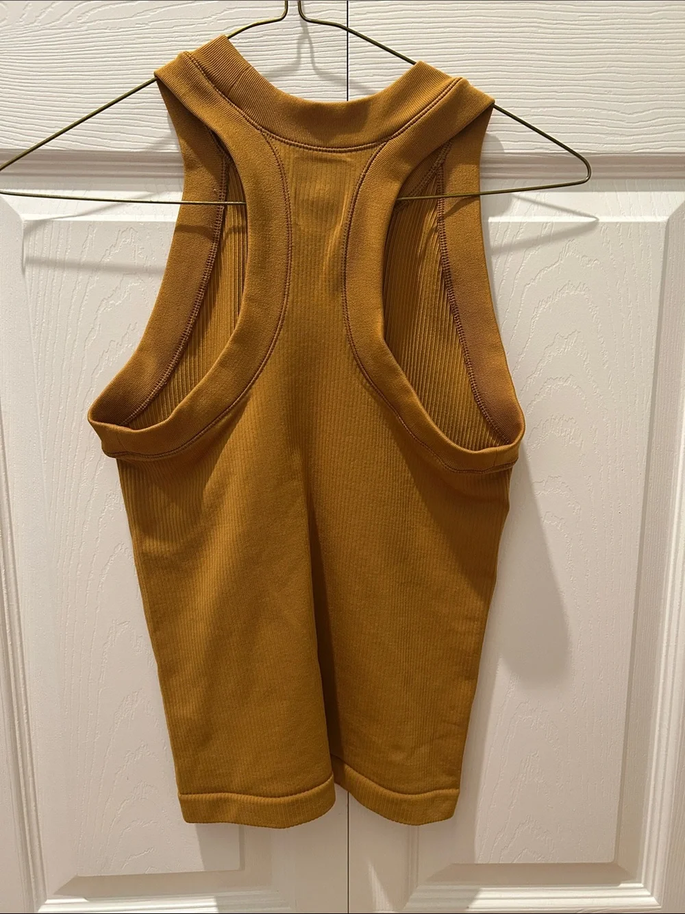 Athleta Ribbed High-Neck Tank in Mustard Gold - Picture 2 of 3